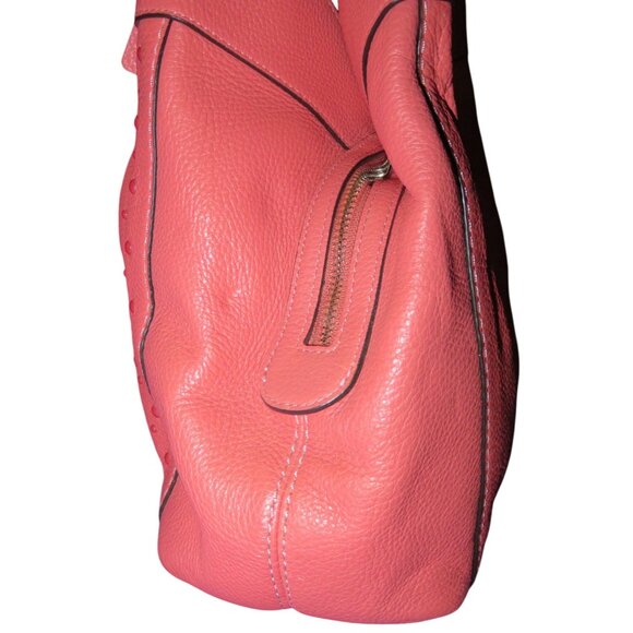 Coach Lexy Shoulder Bag studded Refined pebble Coral leather & matching purse - Picture 4 of 15